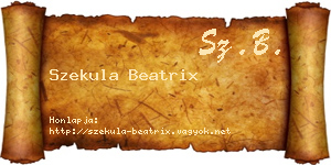Szekula Beatrix névjegykártya