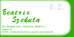 beatrix szekula business card